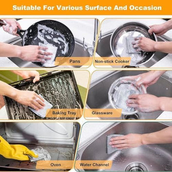 Multipurpose Wire Dishwashing Rags for Wet and Dry (10 Pcs)